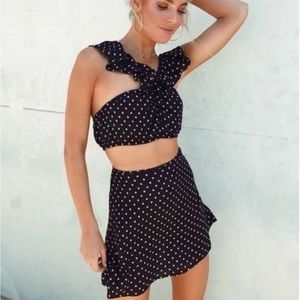 For love and lemons polka skirt